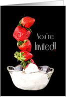 You’re Invited, Invitation, Strawberries & Whipped Cream card