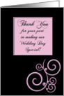 Thank You (Being in Wedding) card