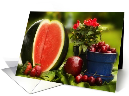 Watermelon N' Cherries card (443142)