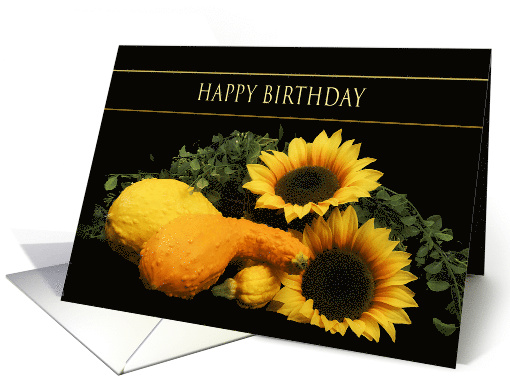 Happy Birthday, Bright with Sunflowers and Yellow and... (471938)