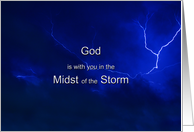 God is with you - Midst of Storm card