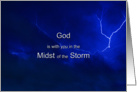 God is with you - Midst of Storm card