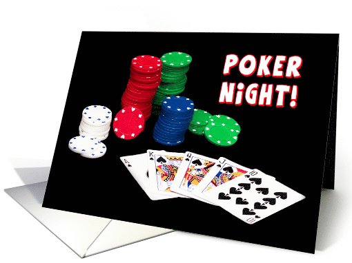 Poker Night, Chips, Royal Flush Hand card (482595)