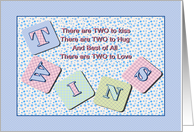 Twins - Congratulations card