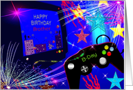 Birthday, Brother, Video Game Controller, Colorful,Computer card