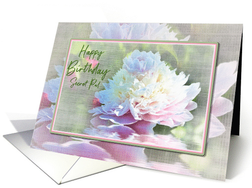 Birthday Secret Pal Large Elegant Peony in Pastels on Soft... (529224)