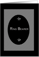 Bridal Party, Ring Bearer, Classy Gray and Black, Boy card