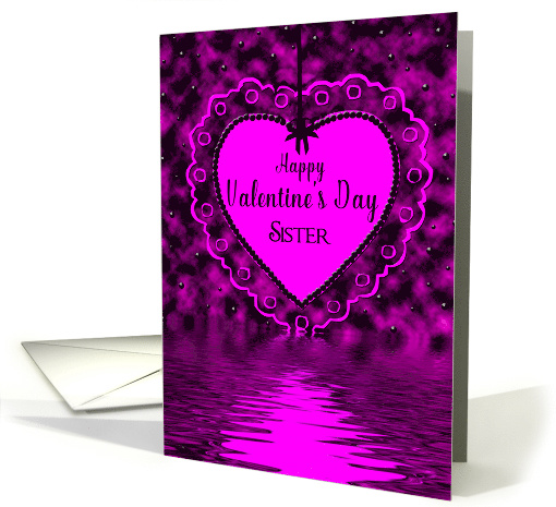 Valentine's Day, Sister, Heart in Shades of Purple and... (546686)