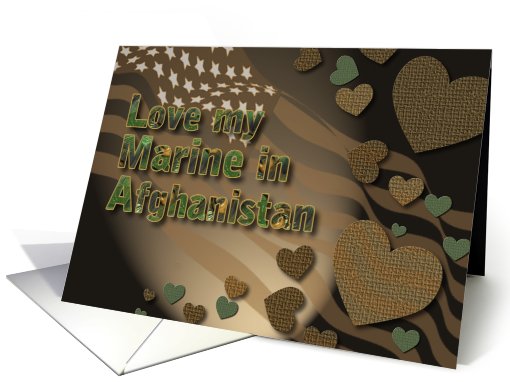 Love Marine/Afghanistan (Patriotic) card (596802)