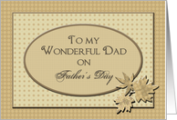 Father’s Day, Dad, Masculine Brown Patterns with Leaves card