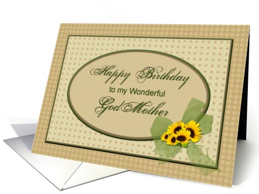 Birthday (Godmother -Sunflowers) card (615932)