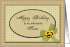 Birthday (Sister-Sunflowers) card