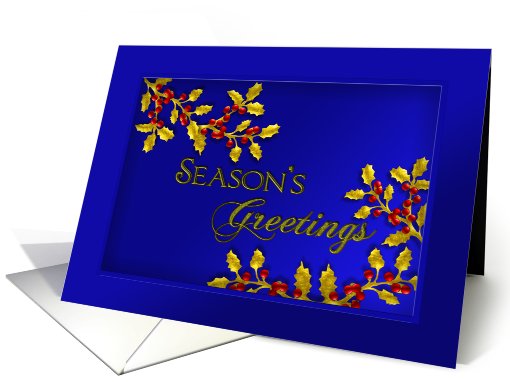 Christmas - Holly - Berries - Season's Greeting card (678638)