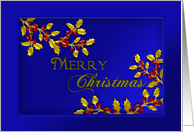 Christmas - Holly - Berries - card