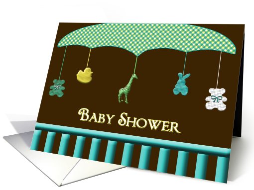 Baby Shower Invitation - Parasol for Crib card (690340)