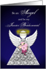 Junior Bridesmaid - Be an Angel and be my - Blue card