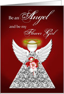 Flower girl - Be an Angel and be my - red card