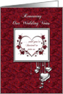 Renewing Wedding Vows Inviation - Red Roses - Romantic card