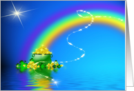 Happy St. Patrick’s Day - Rainbow - Pot of Gold card