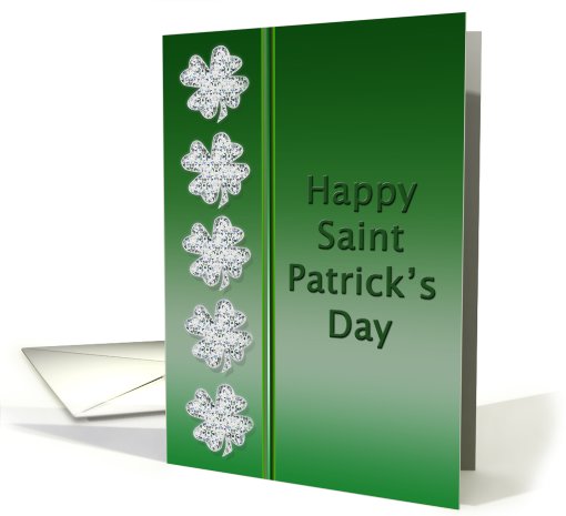 St. Patrick's Day Card - Jewels - diamond card (754027)