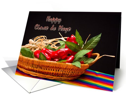 Cinco de Mayo - Hot Peppers - Bright Colors card (755114)