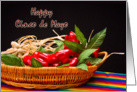 Cinco de Mayo - Hot Peppers - Bright Colors card