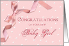 CONGRATULATIONS - Baby Girl - Pink Polka Dots card