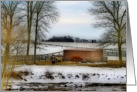 Horse Farm - Blank Card - Winter - Snow card