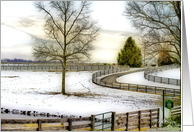 Horse Farm - Blank Card - Nature - Winter card