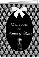 Bridal Collection - Matron of Honor - Old Fashion - Black/White card