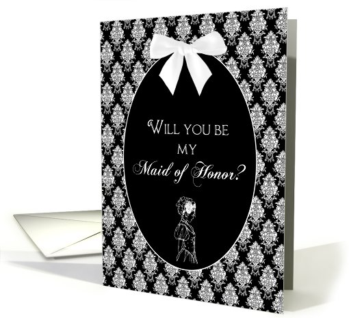 Bridal Collection - Maid of Honor - Old Fashion - Black/White card