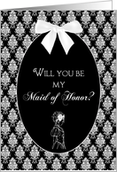 Bridal Collection - Maid of Honor - Old Fashion - Black/White card
