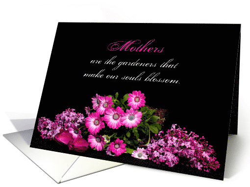 Mother's Day, Mom, Bright Fuchsia Tulips, Lilacs and Daisy... (806136)