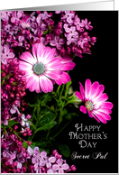 Mother’s Day, Secret Pal, Bright and Beautiful Fuchsia flowers card