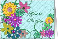 You’re Invited - Multi-Purpose - Floral Design - colorful card