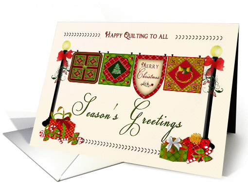 Christmas - Season's Greeting - Quilts - card (854583)