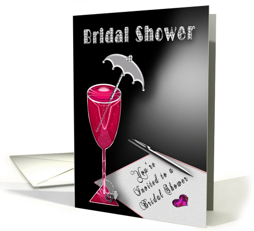 Bridal Shower Invitation - umbrella drinks - card (857277)