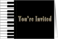 You’Re Party Invitation - Piano - - Keyboard - Musicians - Multi Purpose card