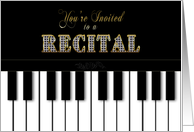 Recital - You’re Invited - Piano - Keyboard card