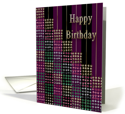Birthday BLING - faux jewels - card (863767)