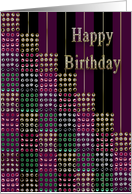 Birthday BLING - faux jewels - card