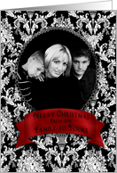 Christmas - Vintage - Photo Card - Black/White/RED card