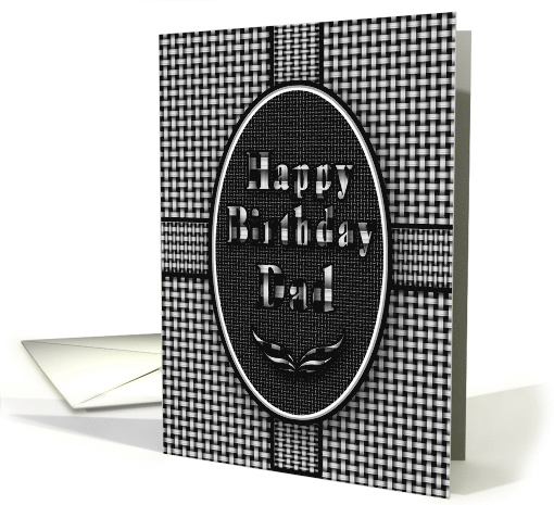 Birthday, Dad, Abstract Black White Patterns card (868342)