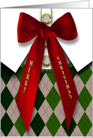 Christmas Sweater Greeting - Decked-Out - Red Bow card