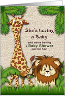 Baby Shower Invitation - Animal Kingdom card