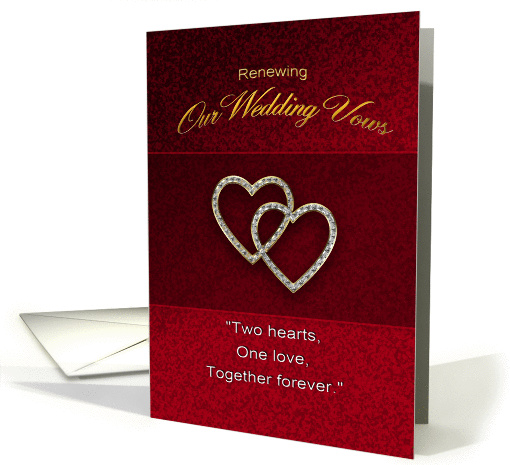 Renewing Our Wedding Vows - Red/Hearts card (893551)
