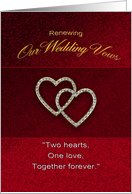 Renewing Our Wedding Vows - Red/Hearts card