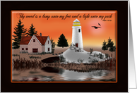 Lighthouse - Christian Verse - Scenic card