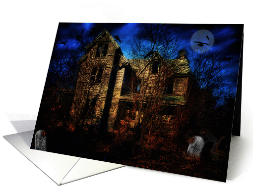 Scary Halloween - Haunted House - Graves
 card (897351)