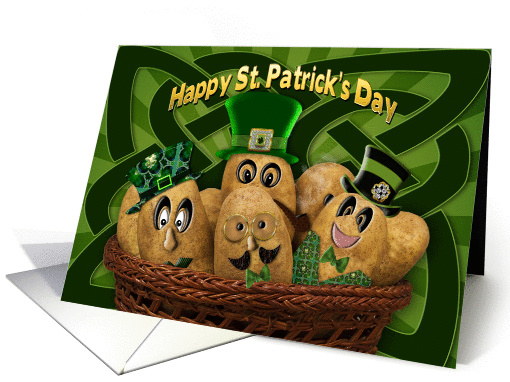 St. Patrick's Day -Irish Potatoes - Celtic - Basket card (899709)